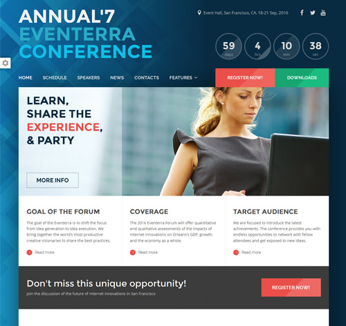Eventerra - Event / Conference WordPress Theme