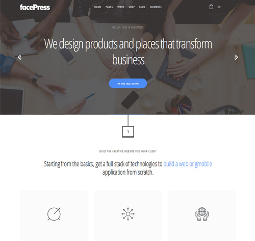 facePress - Start-up HTML Template