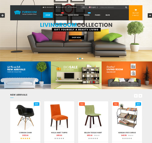 Furnicom - Responsive Multipurpose OpenCart Theme