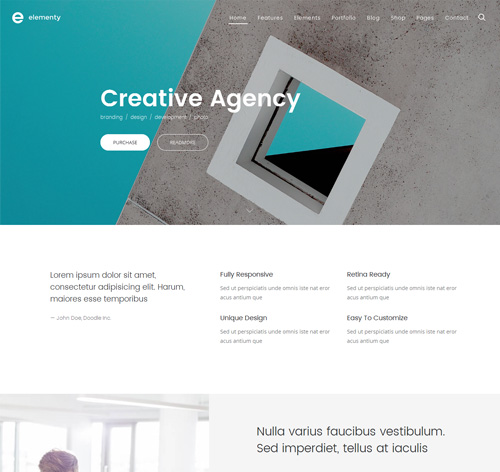 Elementy - Multipurpose One & Multi Page WordPress Theme
