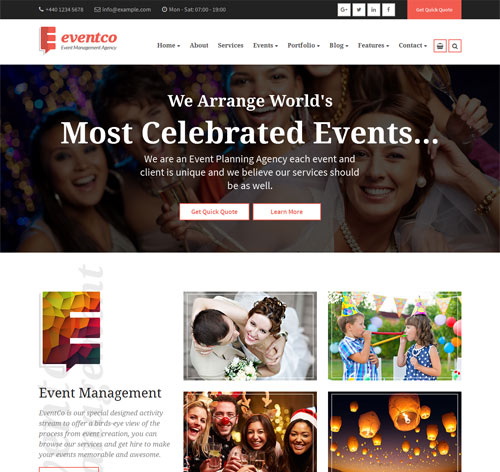 Eventco - Event Management Agency WordPress Responsive Theme