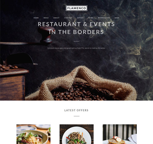 Flamenco - A Magnificent Restaurant and Bar WordPress Theme