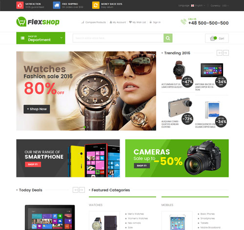 Flexshop - Multipurpose Responsive Magento 2 Theme