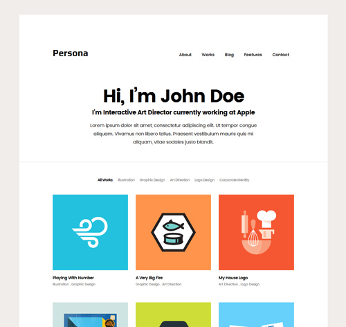 Persona - Portfolio Template