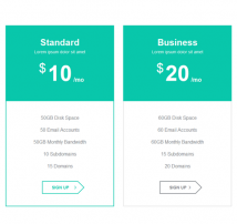 Pricing Table Style 38