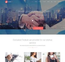 Startup Multi Concept Landing Page WordPress Theme