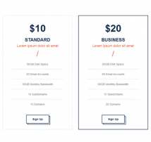Pricing Table Style 39