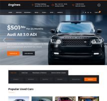 Engines - Automotive, Motor Cars, Vehicle Dealership Responsive Site Template