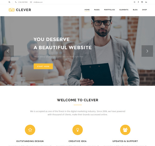 Clever - Creative Portfolio WordPress Theme
