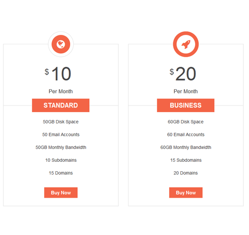 Pricing Table Style 45