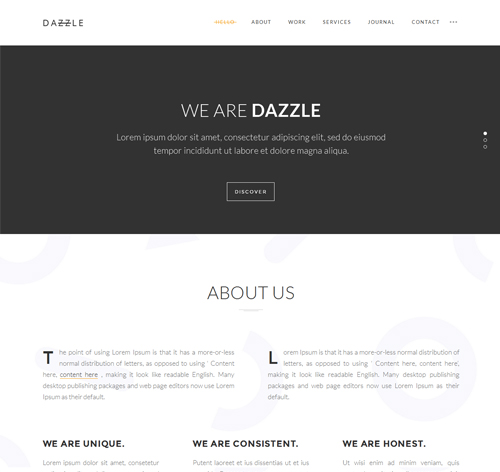 Dazzle - Portfolio Theme for Creative Professionals