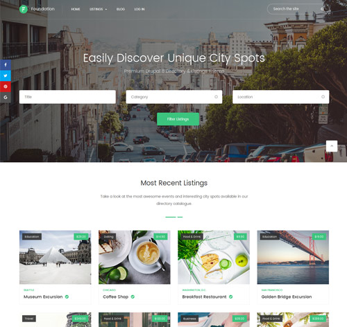 Foundation - Directory & Listings Drupal 8 Theme