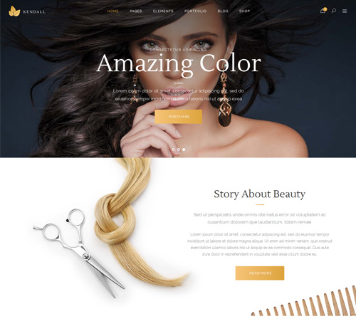 Kendall - A Stylish Theme for Spa, Hair & Beauty Salons