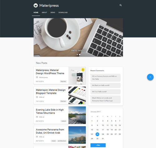 Materipress - Material Design WordPress Theme
