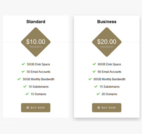 Pricing Table Style 47
