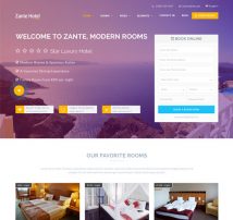 Zante Hotel - Hotel HTML Template