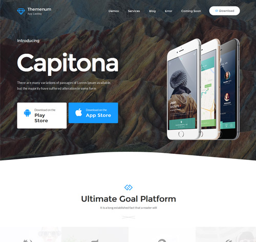 Capitona - Multi-Purpose App Showcase Responsive WordPress Theme