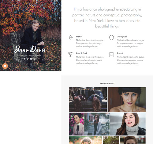Juno - Photography & Magazine Site Template