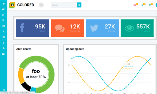 Colored : Admin Panel Category Flat Bootstrap Responsive Web Template