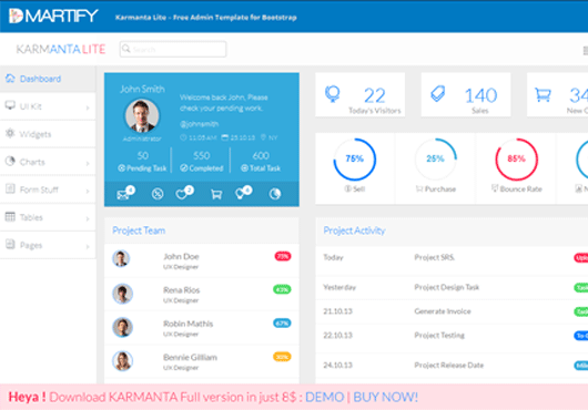 Karmanta Lite : Free Admin Template