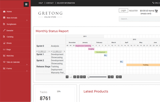 Gretong : E commerce Flat Bootstrap Responsive Admin Panel