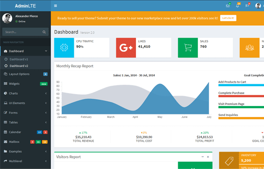 Adminlte-laravel : AdminLTE template Laravel 5 package