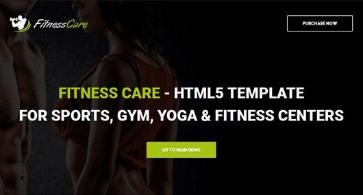Fitness Care | HTML5 Template for Sports, Gym, Yoga & Fitness Centers