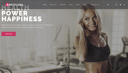 Barcelona | Theme for Fitness Gym and Fitness Centers