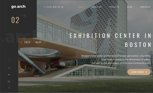 go.arch - Architecture and Interior WordPress Theme