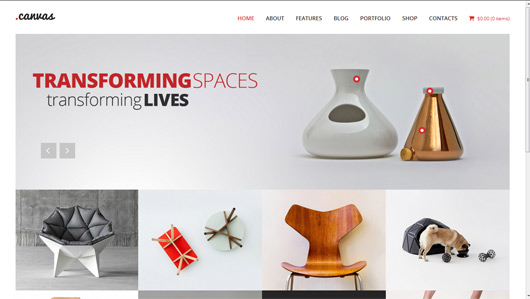 Canvas Interior & Furniture Portfolio WP Theme
