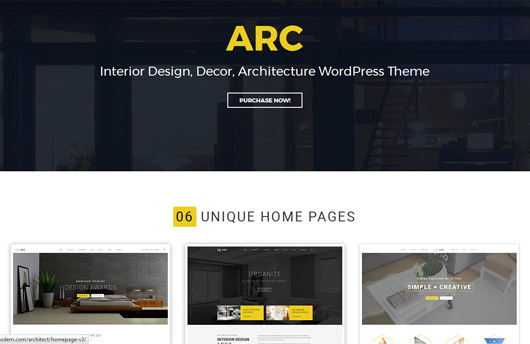 Find ARC - Interior Design, Architecture - WordPress Theme
