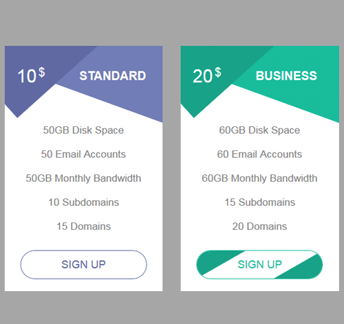 Pricing Table Style 56