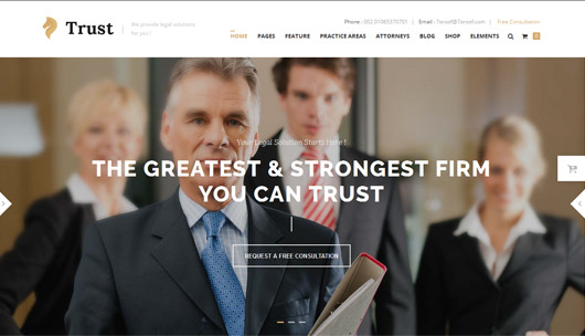 Trust - Law Firm, Lawyer & Attorney Business WordPress Theme