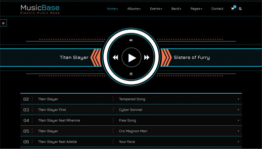 MusicBase - Band Artist Radio HTML Template