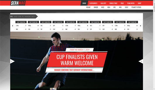 Seramag - professional sport HTML5 template