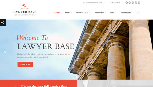 Lawyer Base - Lawyers Attorneys WordPress Theme