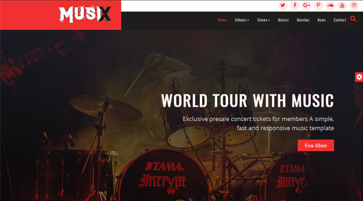 MusiX – Music Band Html Template