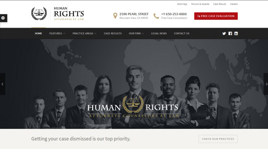 HumanRights - Lawyer and Attorney WordPress Theme