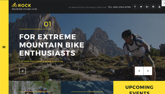 Rock - Mountain Cycling Club Responsive Website Template