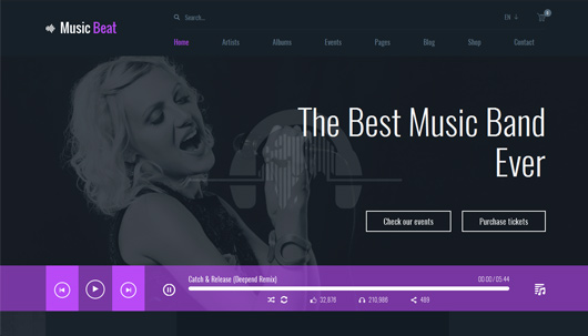 MusicBeat - Musicians & DJ's Music Band Html Template