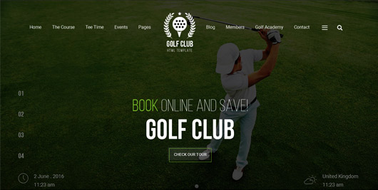 Golf Course - Responsive Website Template