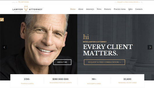 Lawyer & Attorney - Theme for Lawyers Attorneys and Law Firm