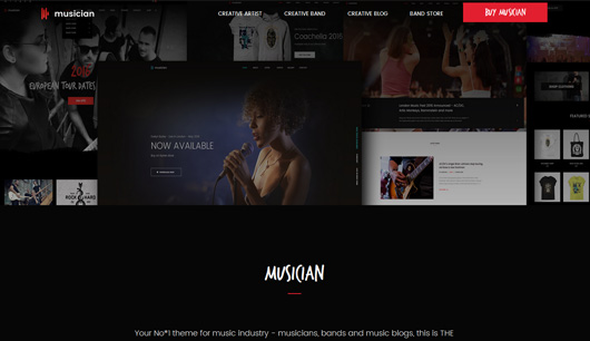 Musician - Music Band, Blog, Shop HTML Template