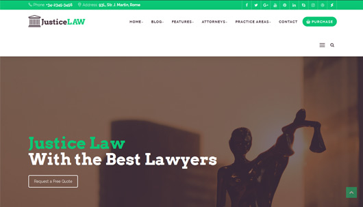Lawyers - Law Firms, Attorneys, Consulting, Accounting & Business - JusticeLAW Theme