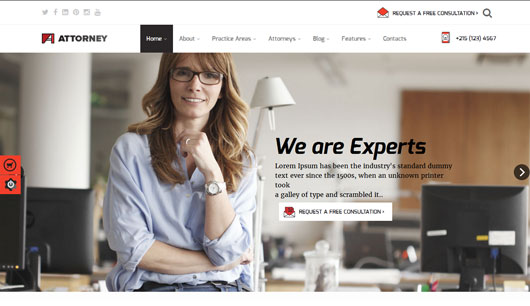 Attorney - Lawyer & Attorney WordPress Theme
