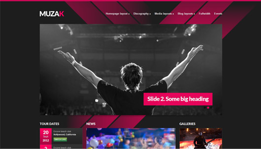 Muzak - Premium Music Site Template