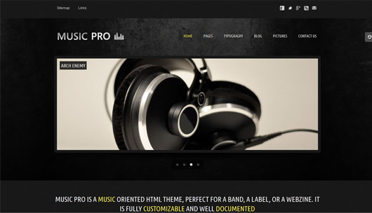 Music Pro - Music Oriented HTML Template
