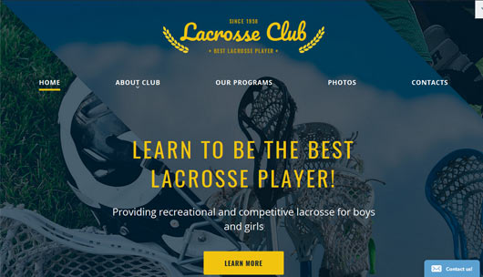 Lacrosse Club - Website Template