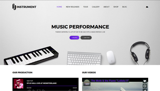 Instrument - Musicians, Singers, Bands HTML