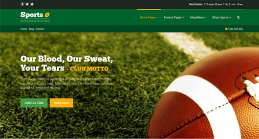 Sport - Sporting Club Template